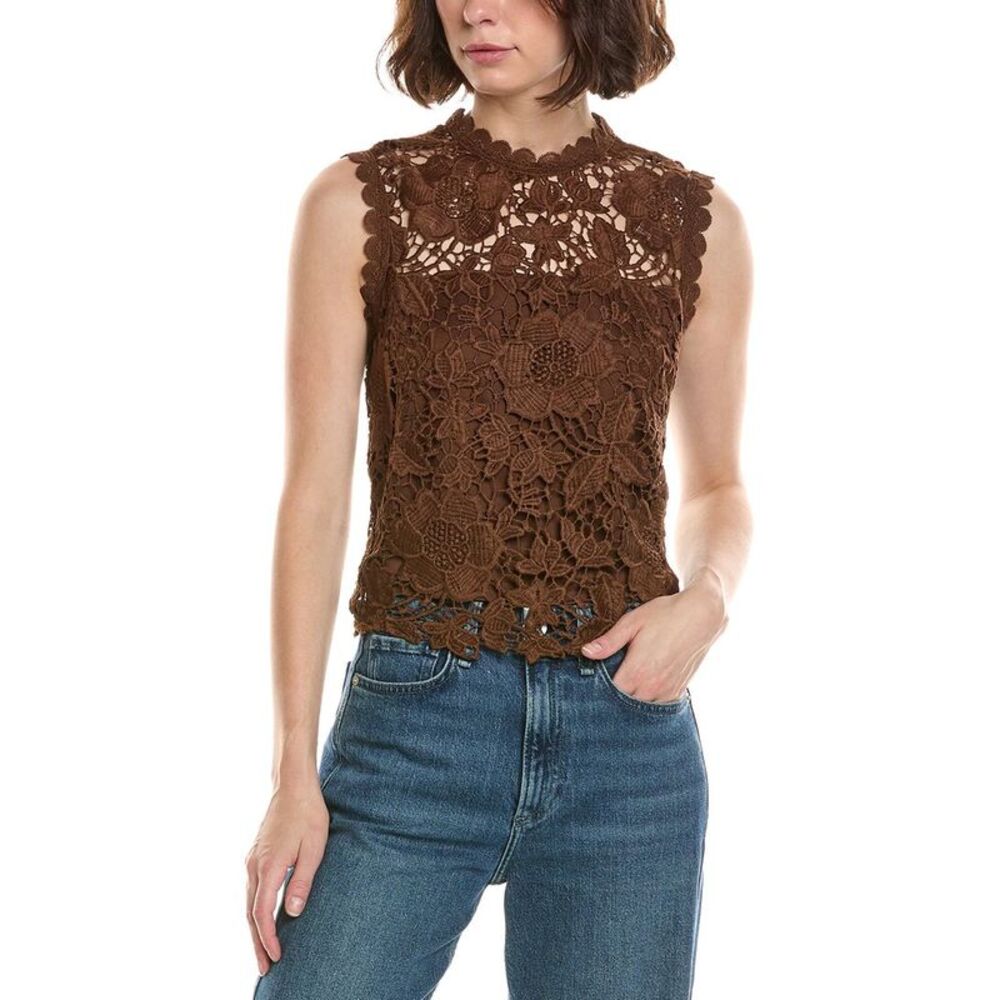 Nanette Nanette Lepore Womens Floral Top, Brown